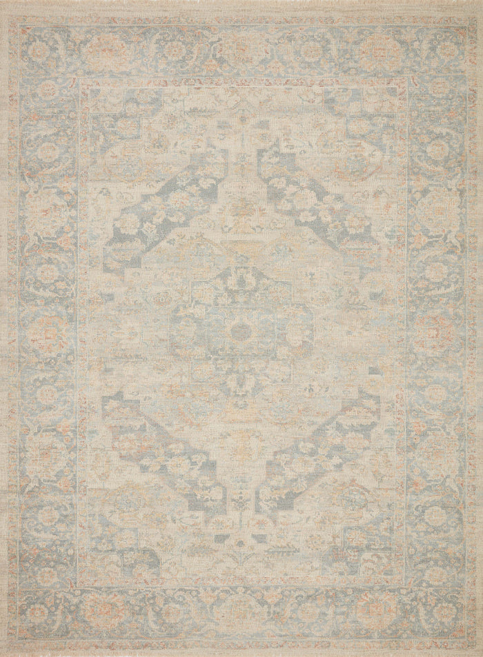 Loloi - Area Rug - Priya Bone/Bluestone Rug - Union Lighting Luminaires Décor