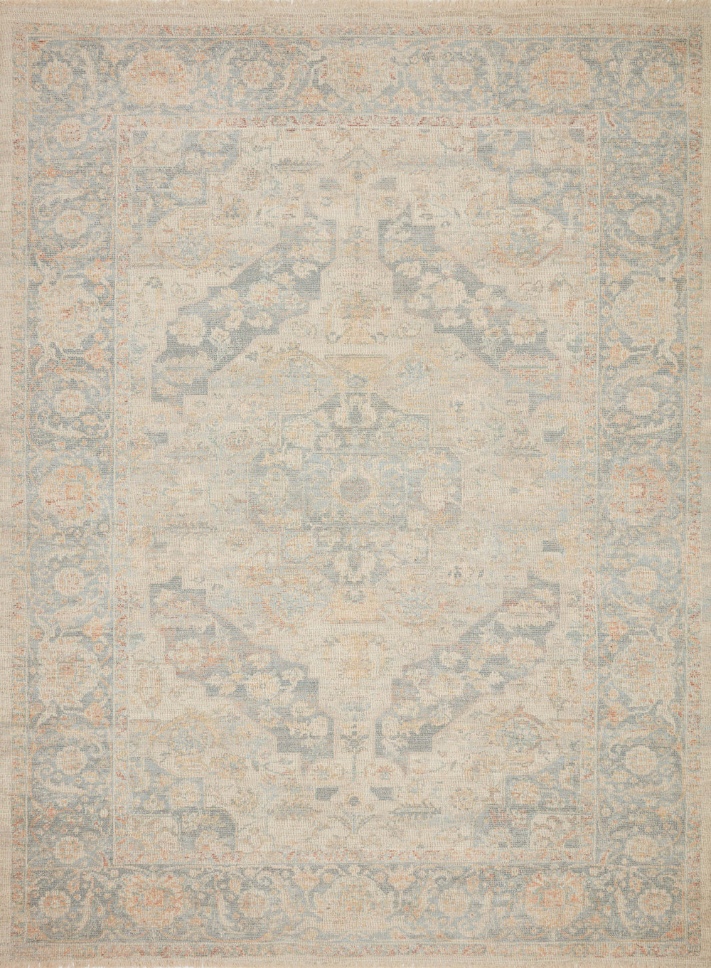 Loloi - Area Rug - Priya Bone/Bluestone Rug - Union Lighting Luminaires Décor