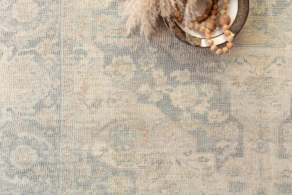 Priya Bone / Bluestone Rug (PRY-08)