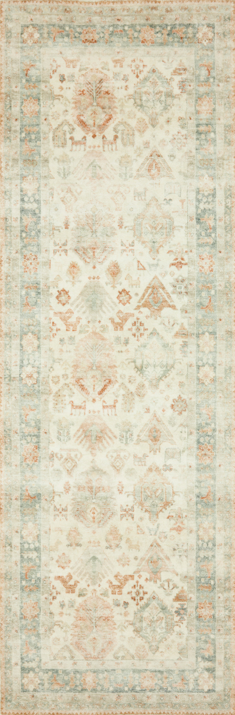 Rosette Beige / Multi Rug (ROS-01)