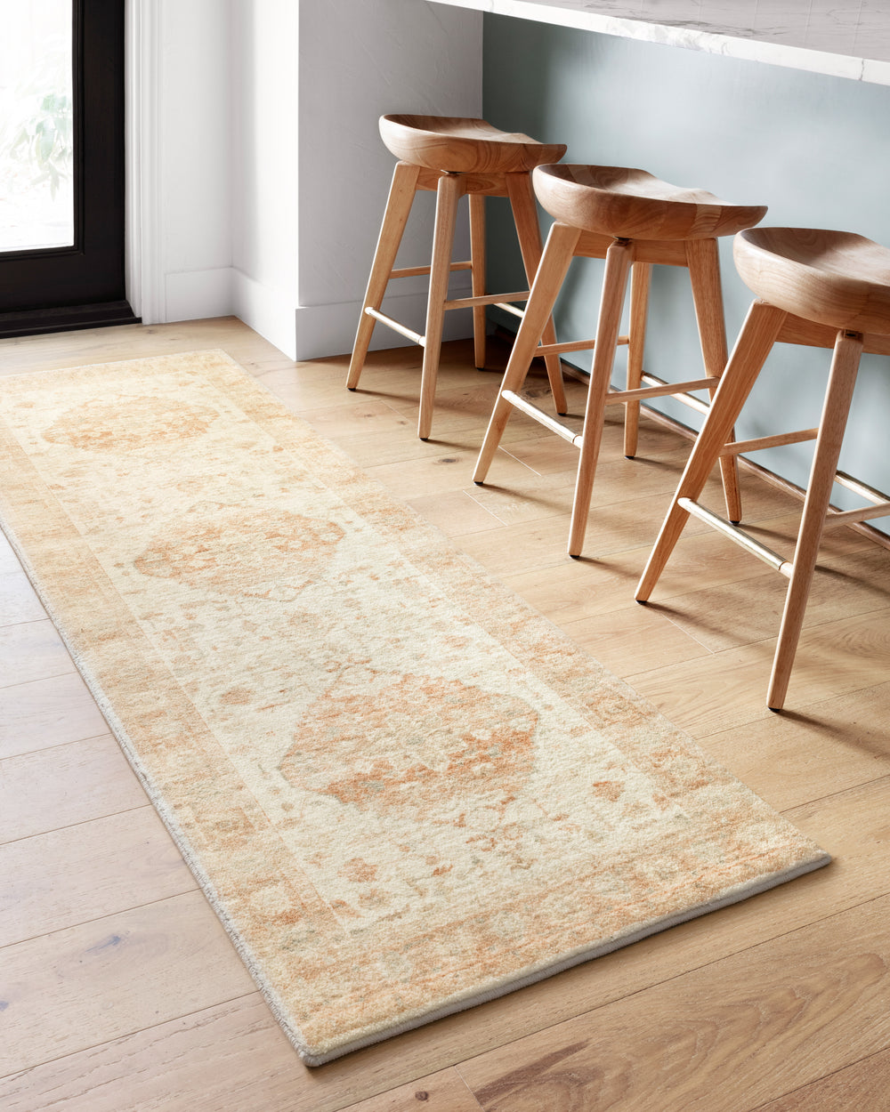 ROS-03 Rosette Ivory / Terracotta Tapis