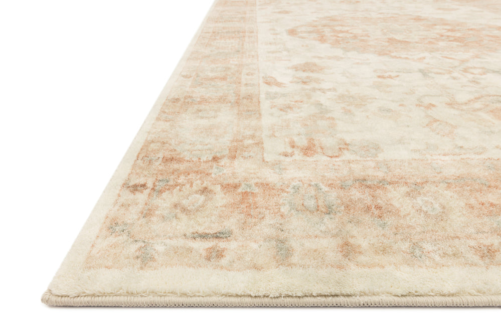 ROS-03 Rosette Ivory / Terracotta Tapis