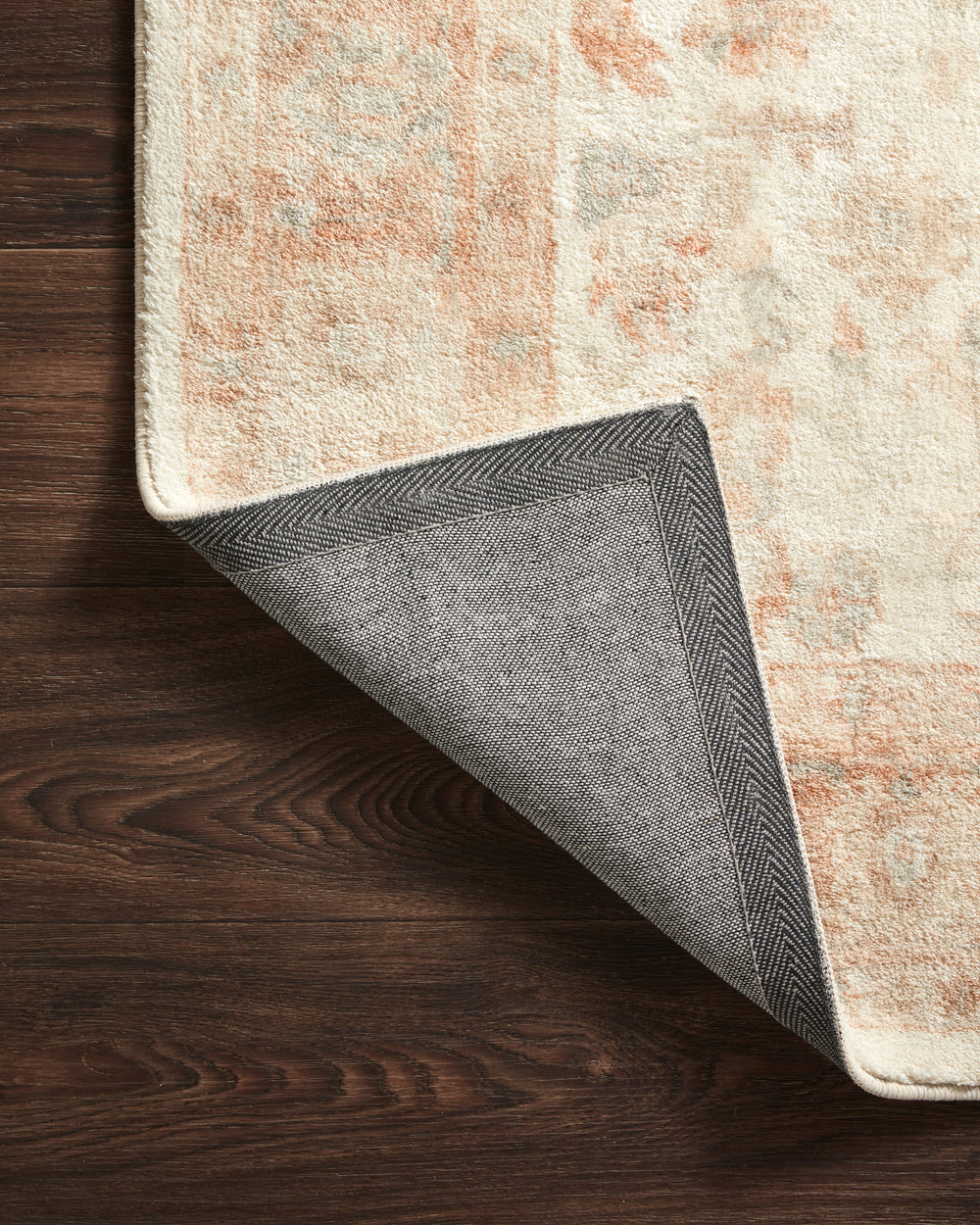 ROS-03 Rosette Ivory / Terracotta Tapis
