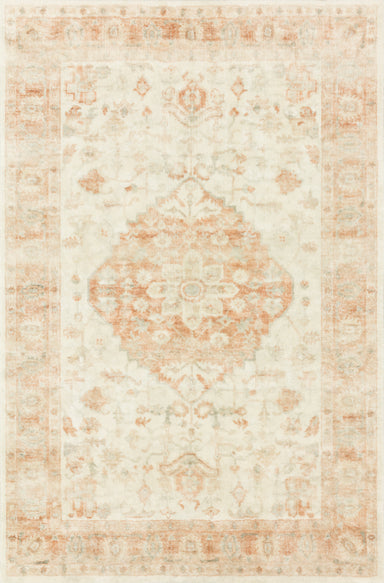 Loloi - Area Rug - Rosette Ivory/Terracotta Rug - Union Lighting Luminaires Décor