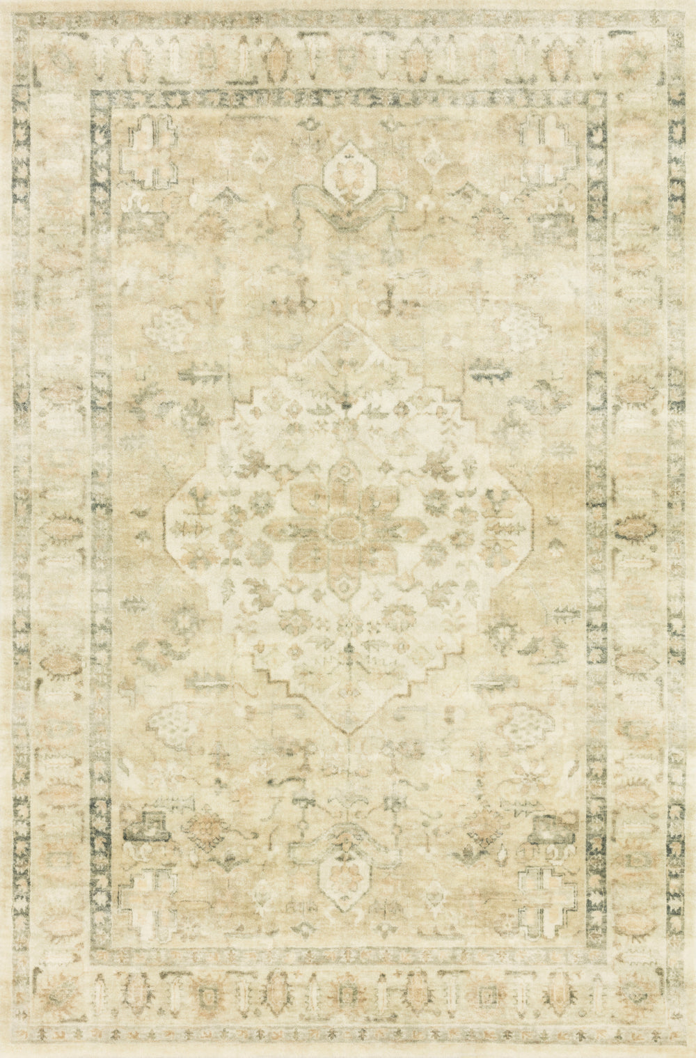Loloi - Area Rug - Rosette Sand/Ivory Rug - Union Lighting Luminaires Décor