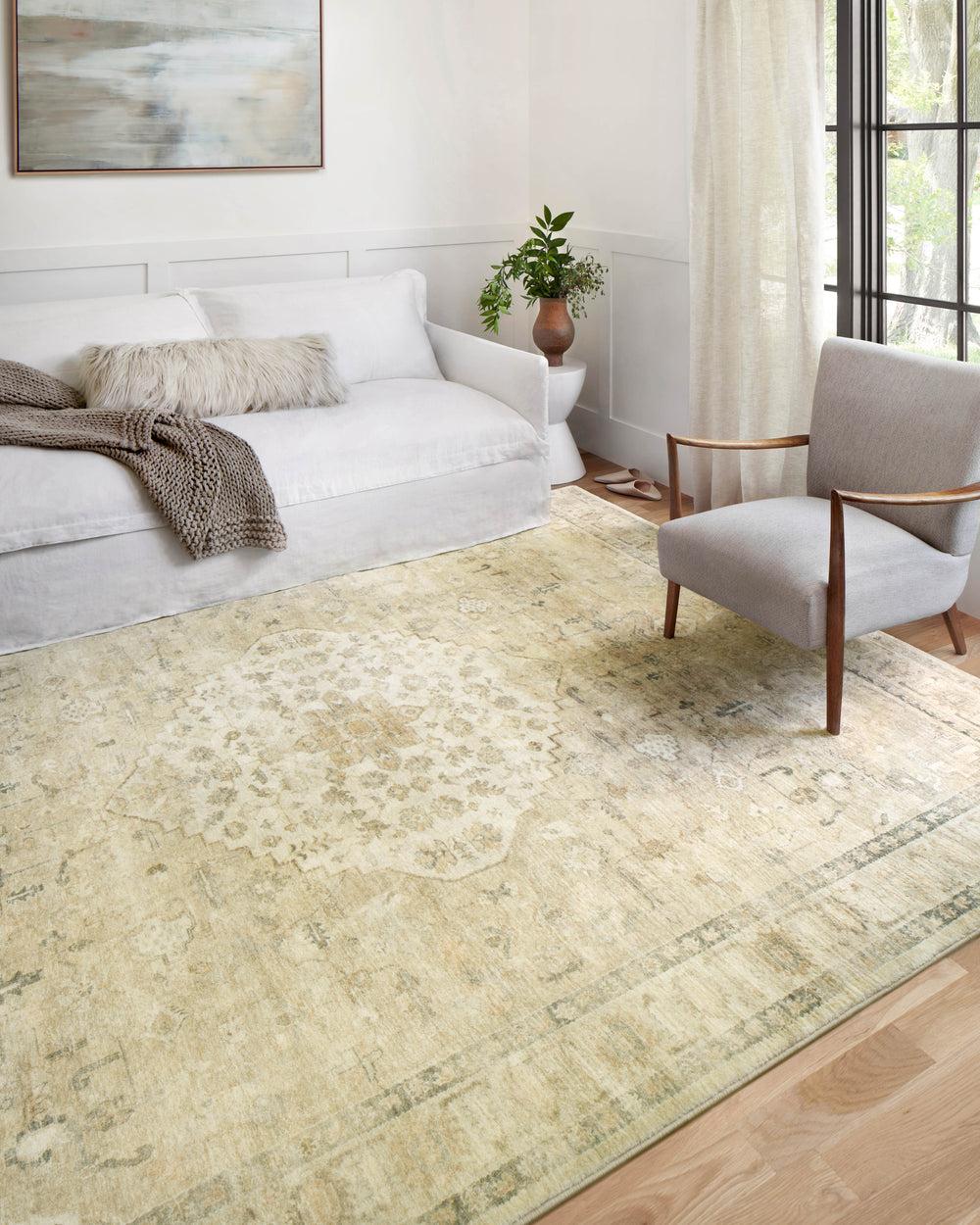 Rosette Sand / Ivory Rug (ROS-05)