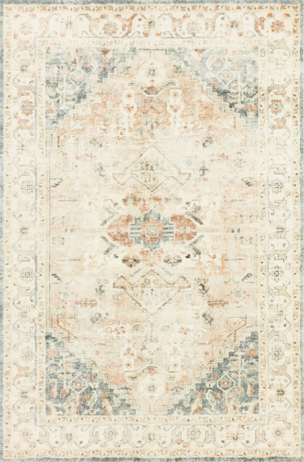 Loloi - Area Rug - Rosette Clay/Ivory Rug - Union Lighting Luminaires Décor