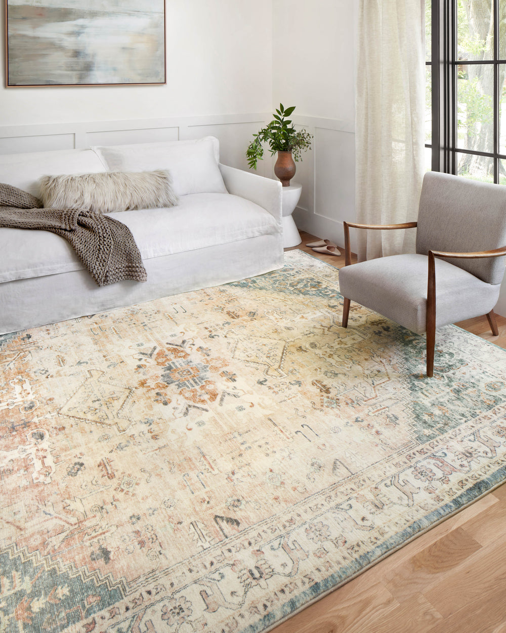 ROS-06 Rosette Clay / Ivory Rug