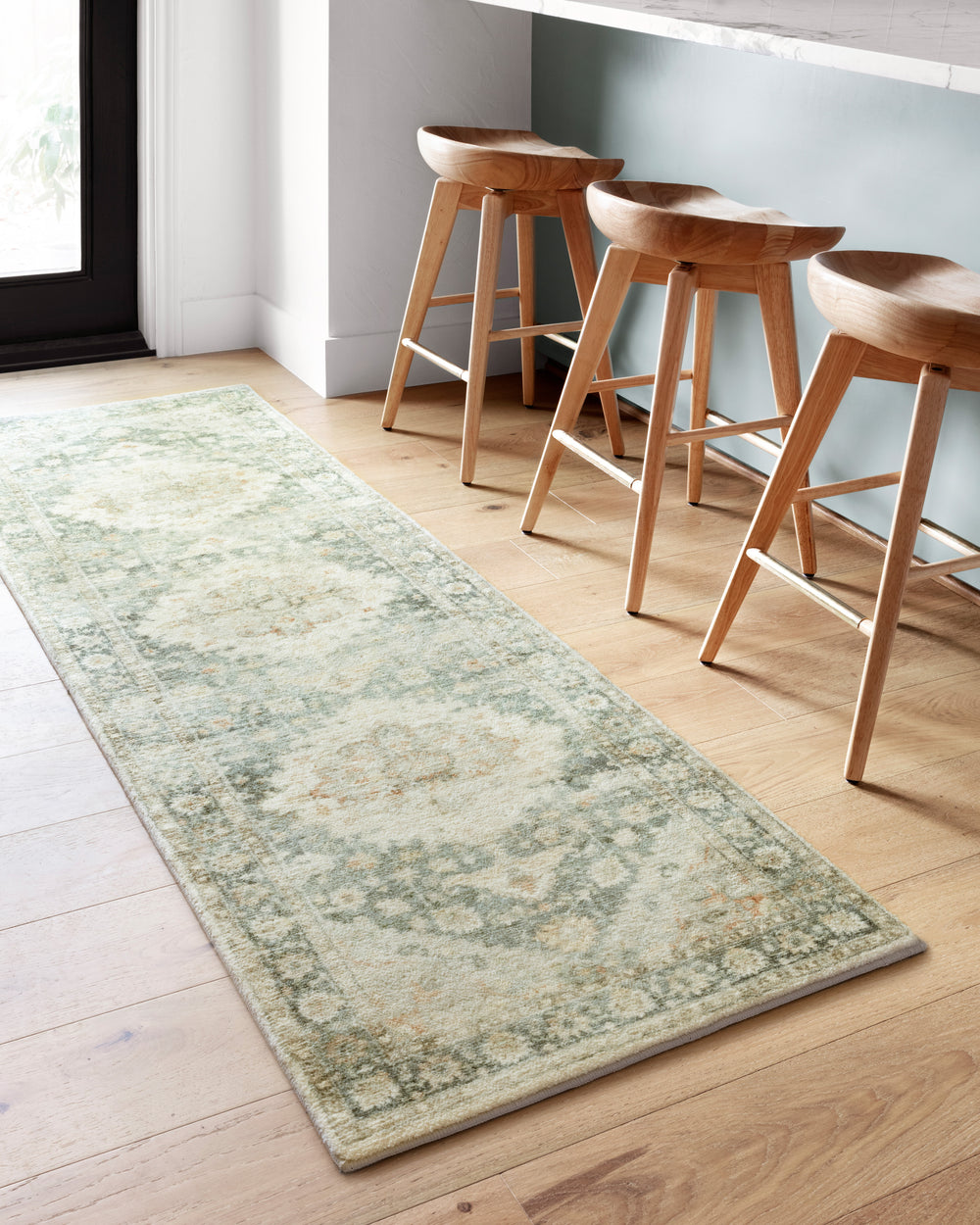 Rosette Teal / Ivory Rug (ROS-08)