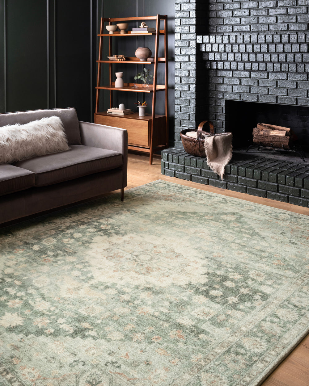 Rosette Teal / Ivory Rug (ROS-08)