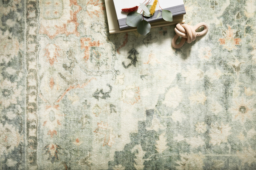 Rosette Teal / Ivory Rug (ROS-08)