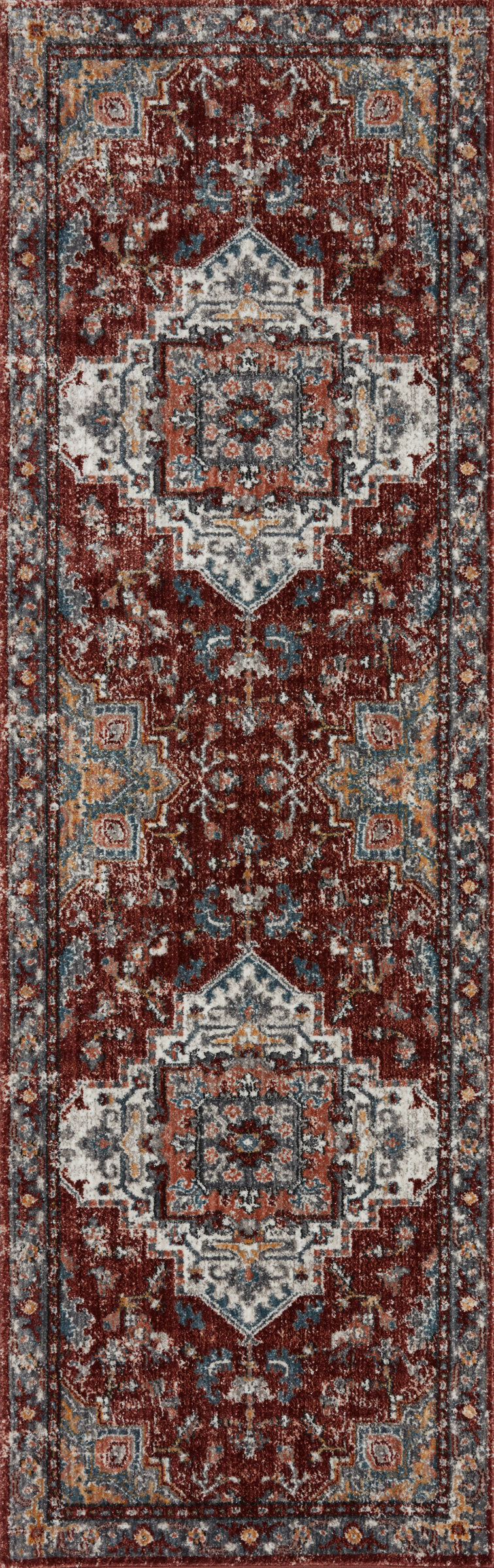 Samra Brick / Grey Rug (SAM-10)