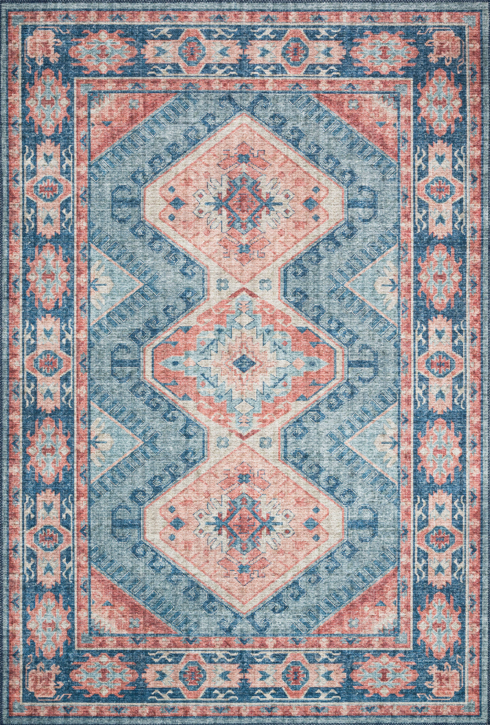 Loloi - Area Rug - Skye Turquoise/Terracotta Rug - Union Lighting Luminaires Décor