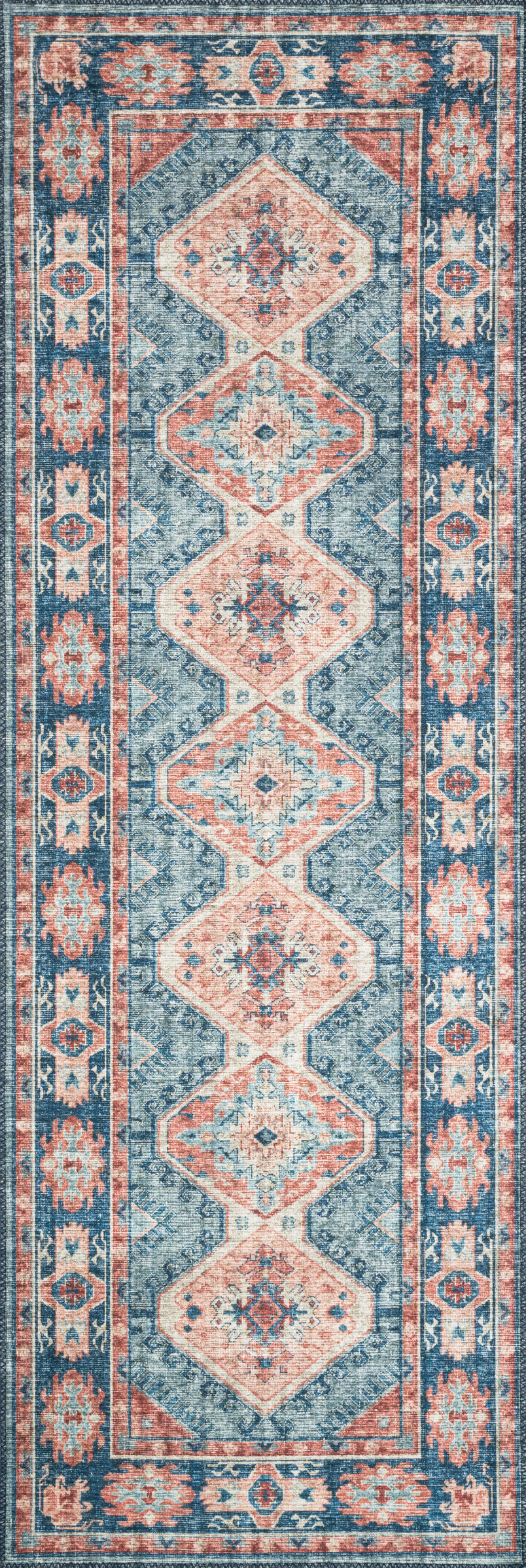 SKY-03 Skye Turquoise/Terracotta Rug