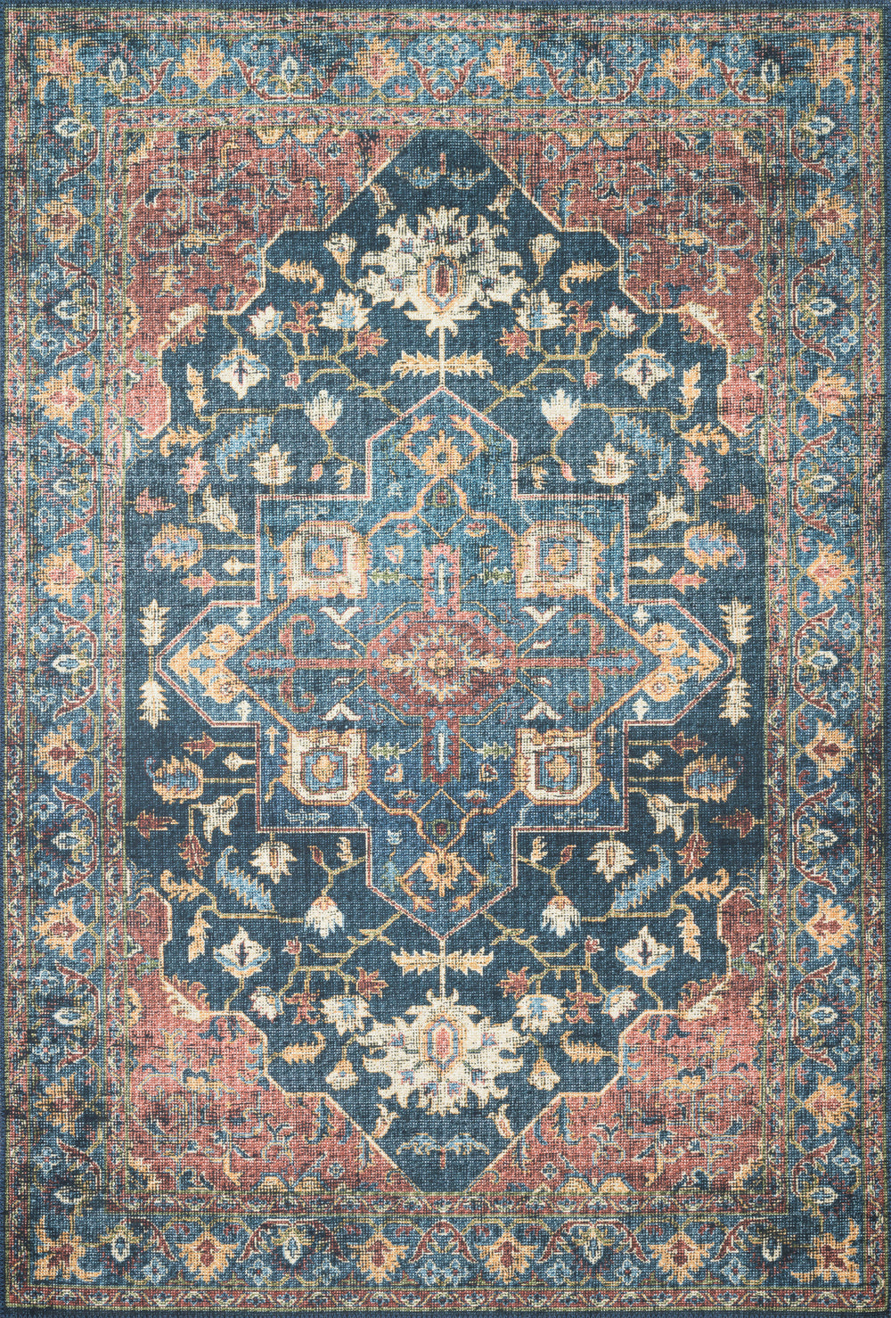 Loloi - Area Rug - Skye Denim/Brick Rug - Union Lighting Luminaires Décor