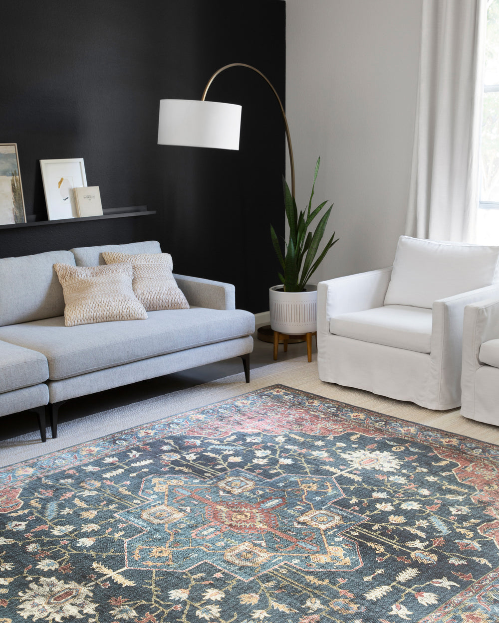 Sky-08 Skye Denim / Brick Rug