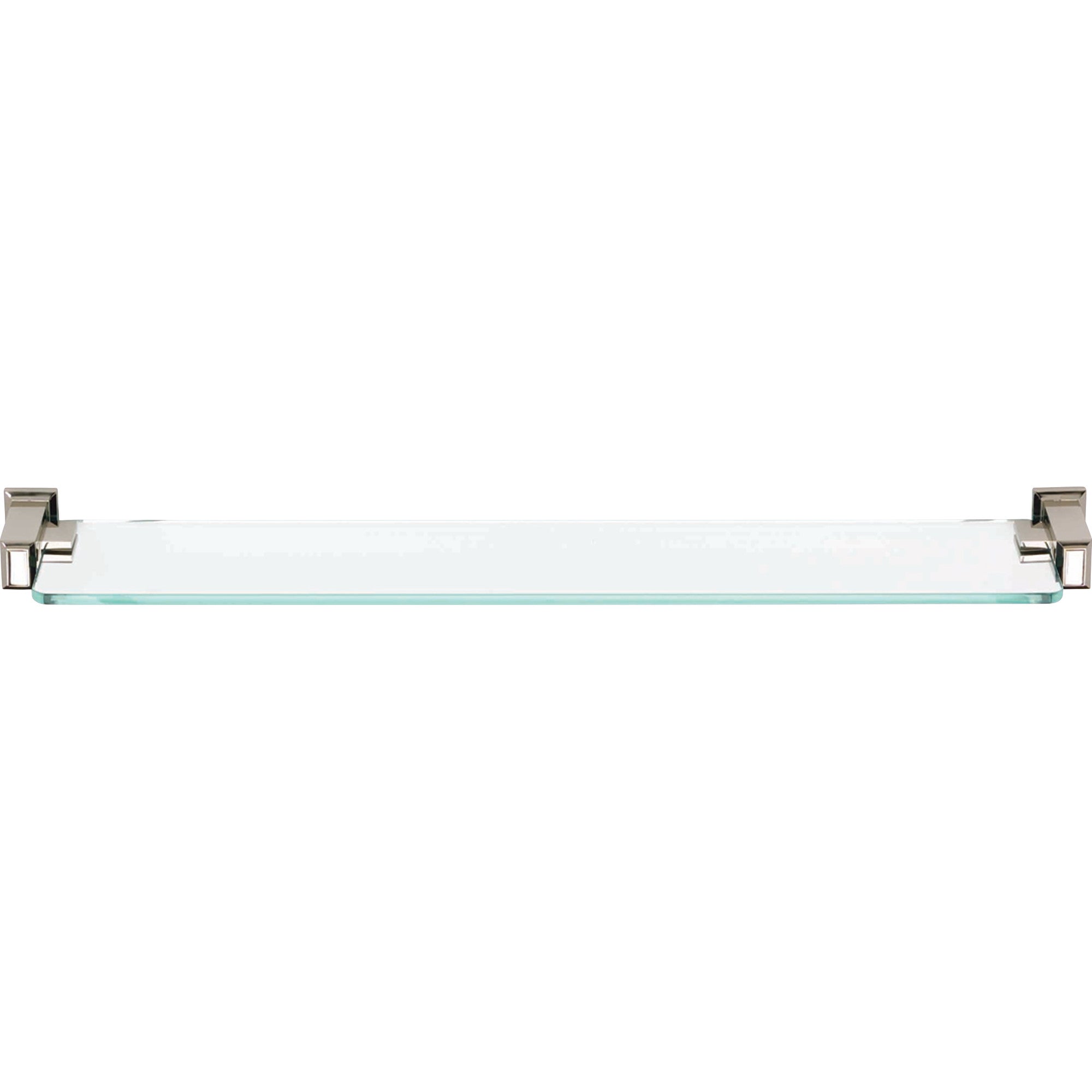 Atlas - Hardware - Sutton Place Bath Glass Shelf - Polished Nickel - Union Lighting Luminaires Decor