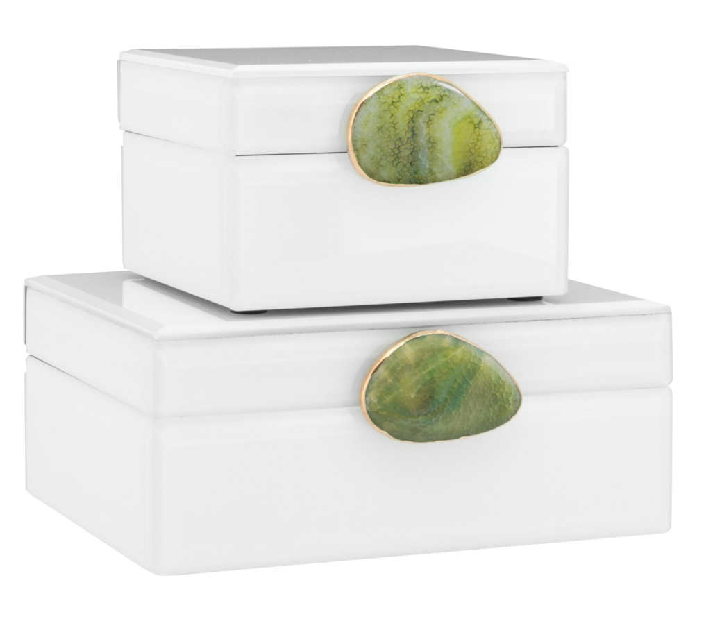 Storage Box with Agate Stone