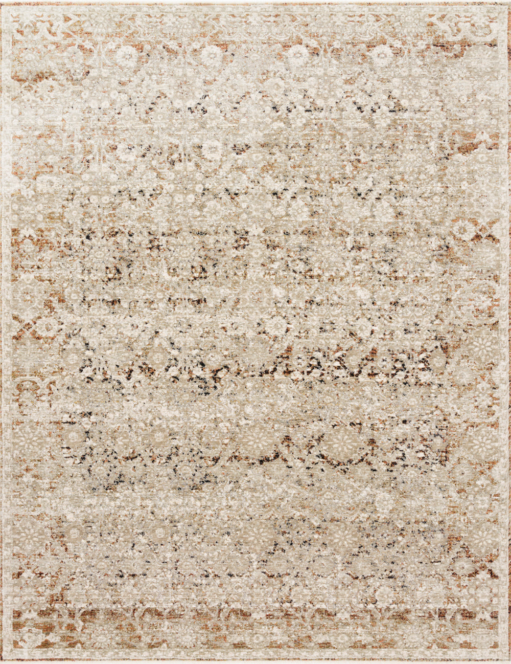Loloi - Area Rug - Theia Natural/Rust Rug - Union Lighting Luminaires Décor