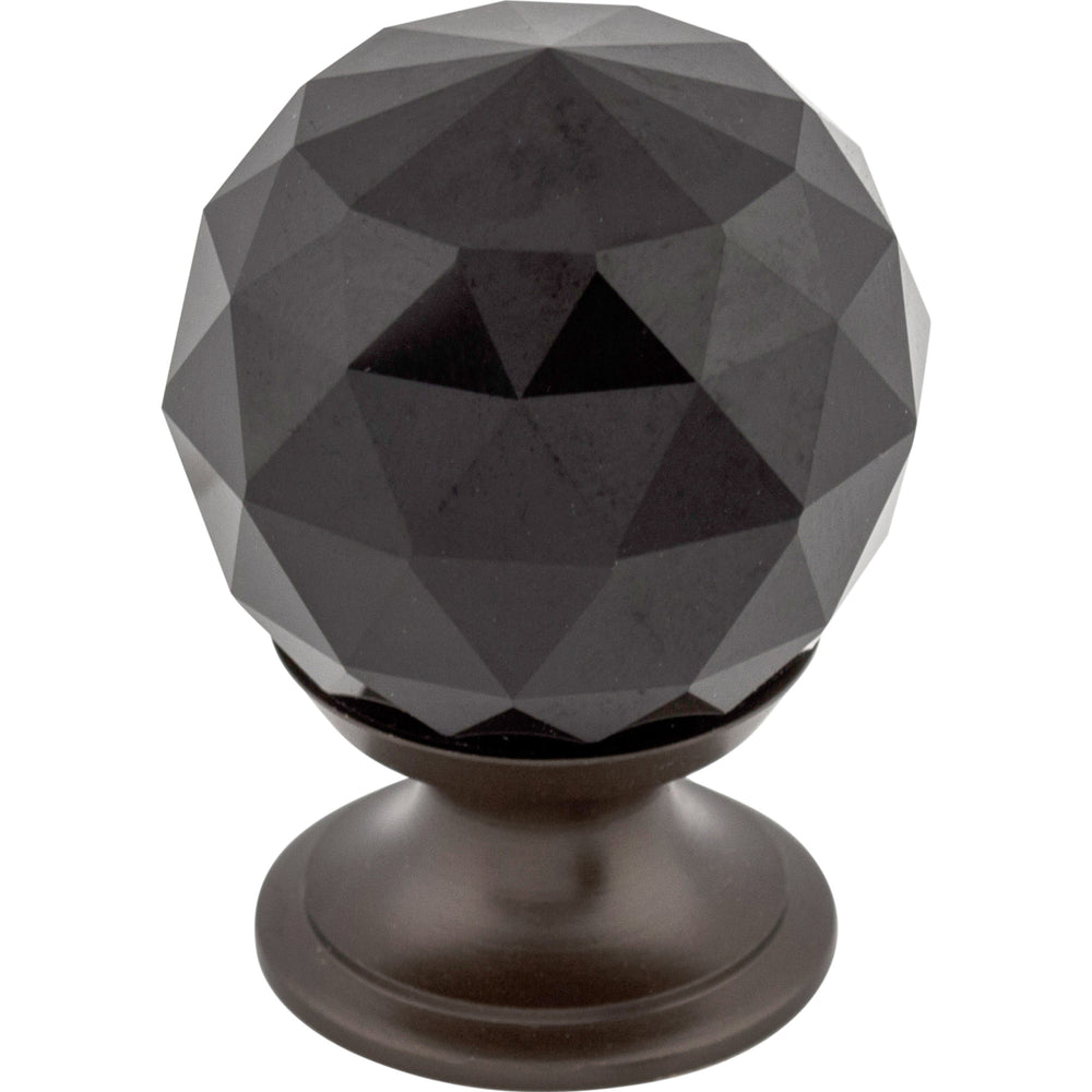Top Knobs - Hardware - Black Crystal Knob - Polished Chrome - Union Lighting Luminaires Décor