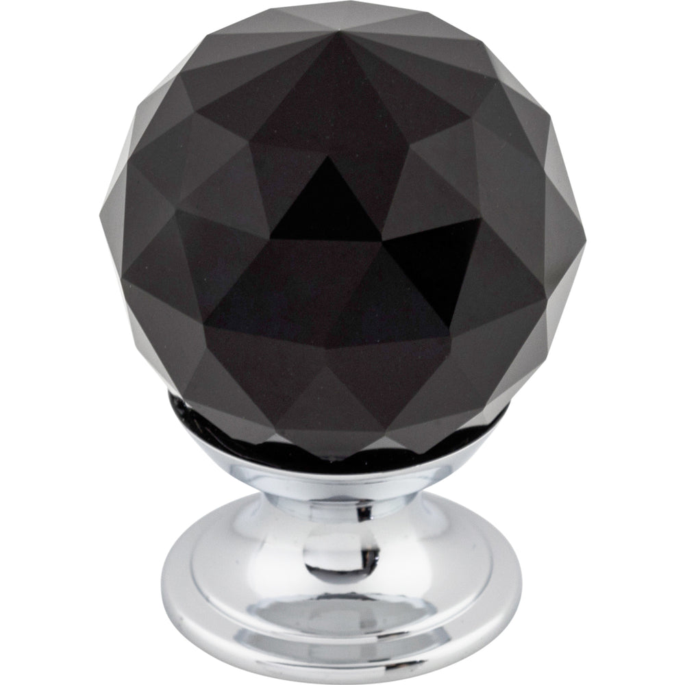 Top Knobs - Hardware - Black Crystal Knob - Brushed Satin Nickel - Union Lighting Luminaires Décor