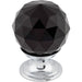 Top Knobs - Hardware - Black Crystal Knob - Brushed Satin Nickel - Union Lighting Luminaires Décor