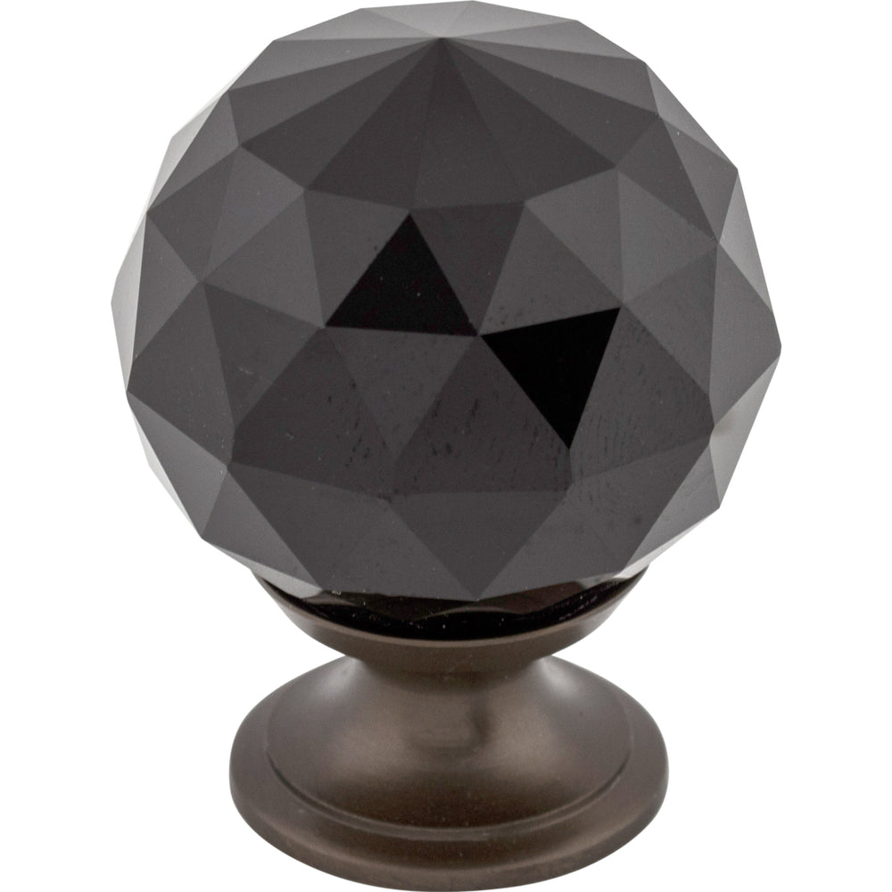 Top Knobs - Hardware - Black Crystal Knob - Brushed Satin Nickel - Union Lighting Luminaires Décor
