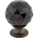 Top Knobs - Hardware - Black Crystal Knob - Brushed Satin Nickel - Union Lighting Luminaires Décor