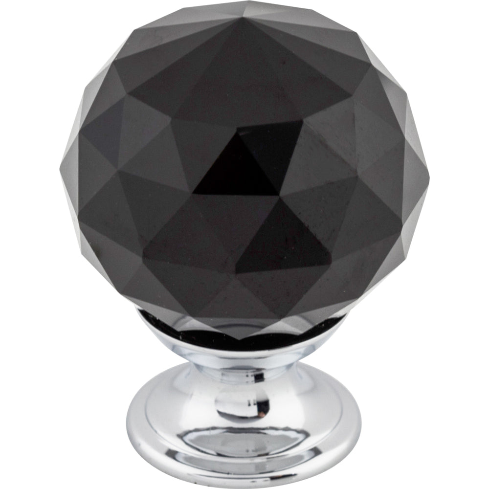 Top Knobs - Hardware - Black Crystal Knob - Brushed Satin Nickel - Union Lighting Luminaires Décor