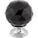 Top Knobs - Hardware - Black Crystal Knob - Brushed Satin Nickel - Union Lighting Luminaires Décor