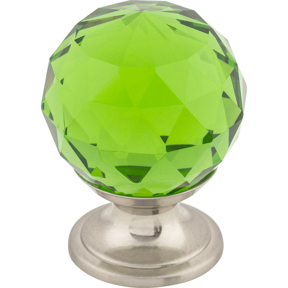 Top Knobs - Hardware - Green Crystal Knob - Polished Chrome - Union Lighting Luminaires Décor