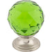 Top Knobs - Hardware - Green Crystal Knob - Polished Chrome - Union Lighting Luminaires Décor