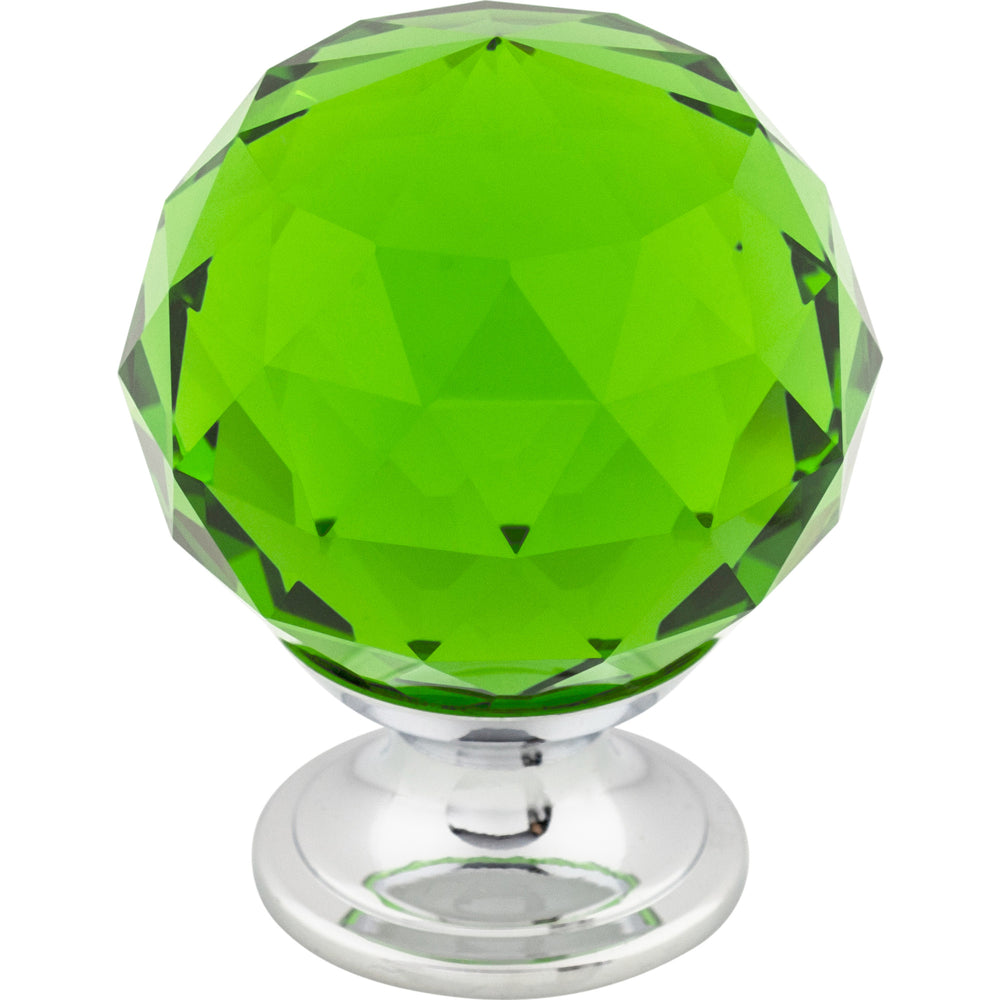 Top Knobs - Hardware - Green Crystal Knob - Brushed Satin Nickel - Union Lighting Luminaires Décor
