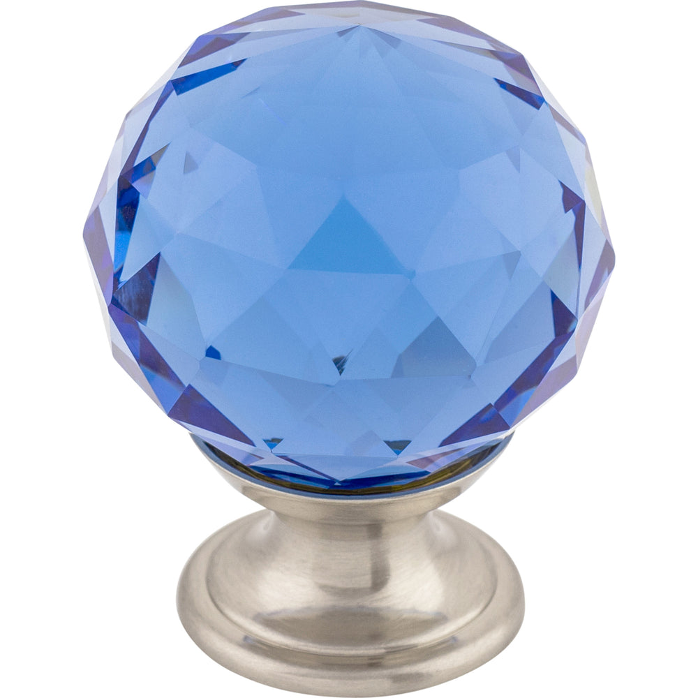 Top Knobs - Hardware - Blue Crystal Knob - Polished Chrome - Union Lighting Luminaires Décor