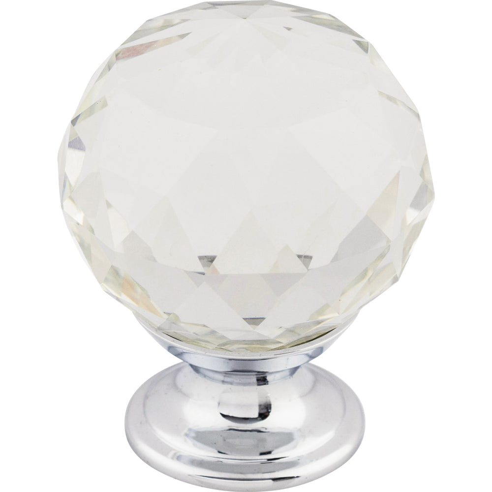 Top Knobs - Hardware - Clear Crystal Knob - Polished Chrome - Union Lighting Luminaires Décor