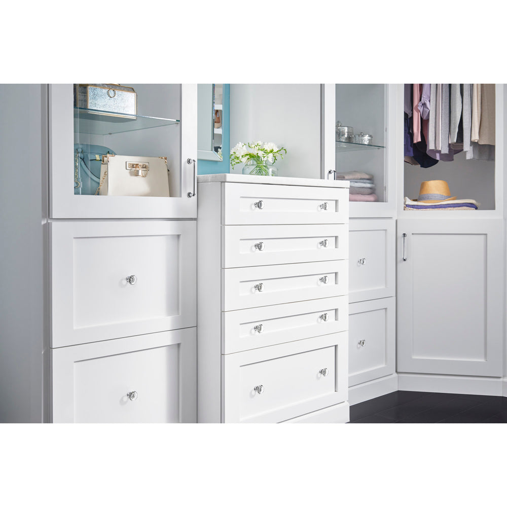 Clear Octagon Crystal Knob