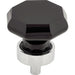 Top Knobs - Hardware - Black Octagon Crystal Knob - Brushed Satin Nickel - Union Lighting Luminaires Décor