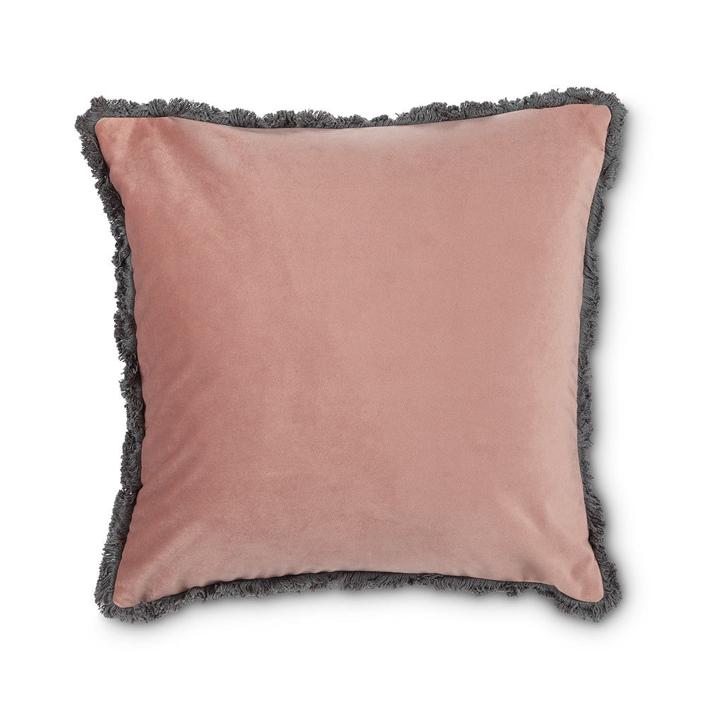 Velvet Pillow with Fringe