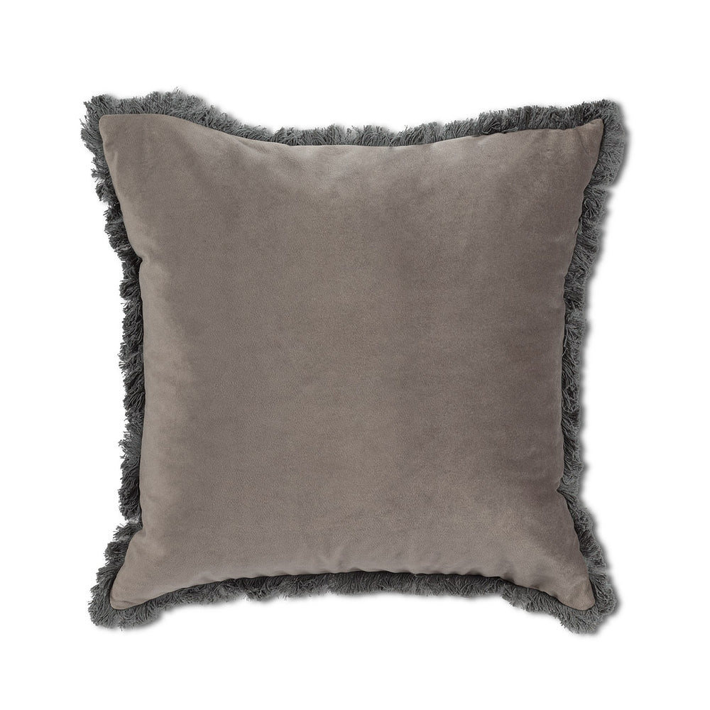 Velvet Pillow with Fringe