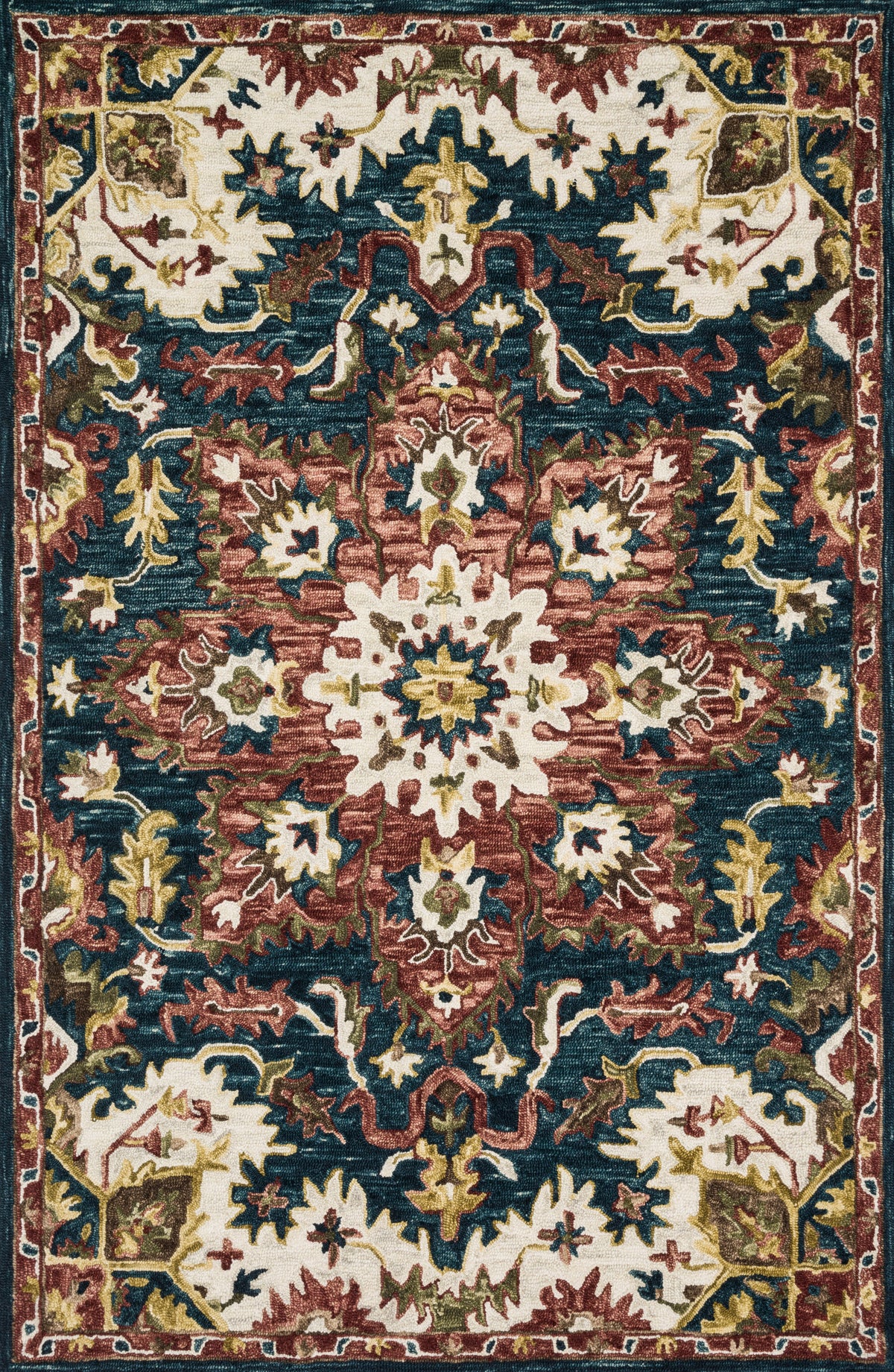 Loloi - Sample Rug - Victoria Teal/Raspberry Rug — Union Lighting & Decor
