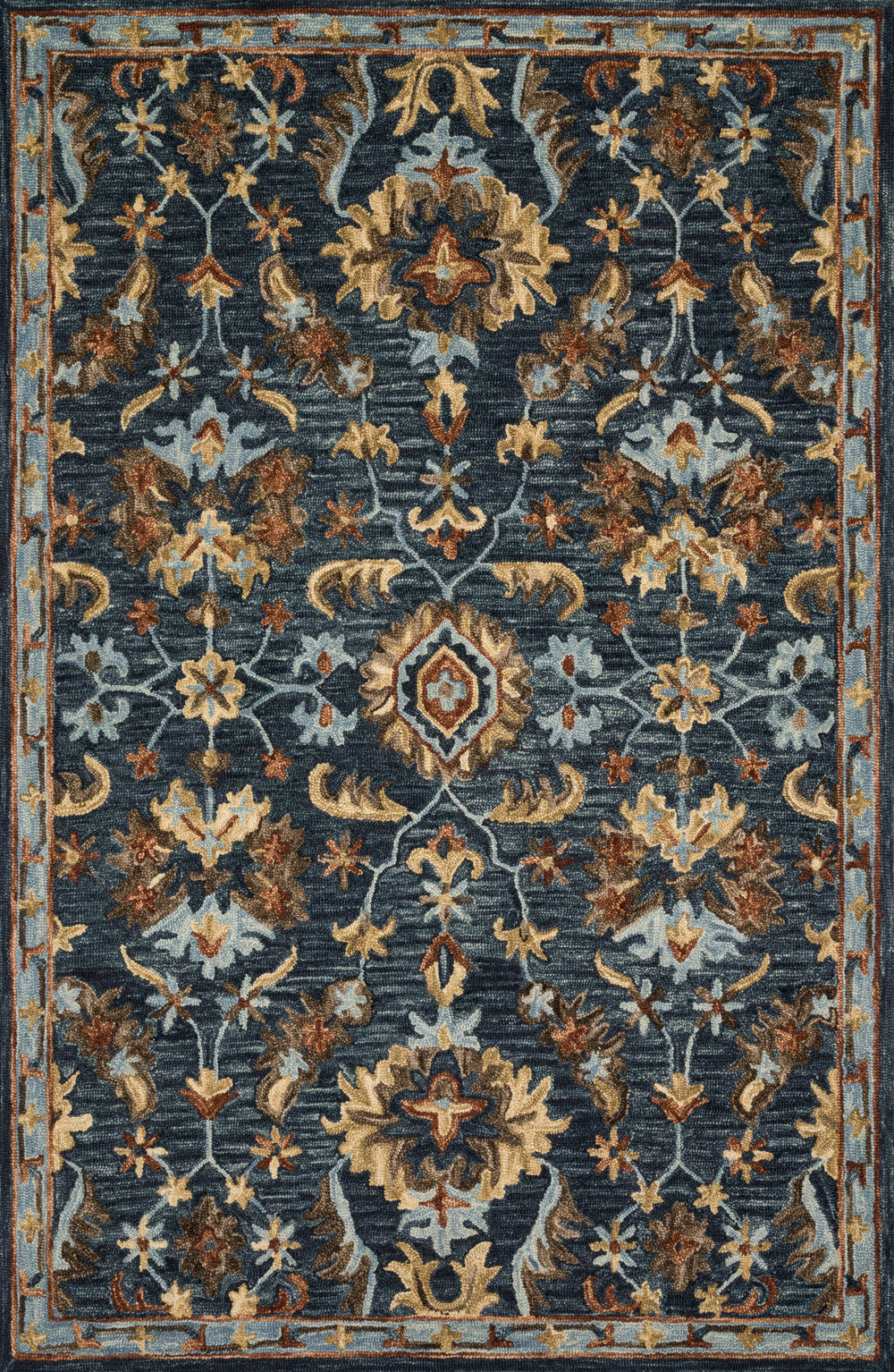 Loloi - Area Rug - Victoria Denim/Multi Rug - Union Lighting Luminaires Décor