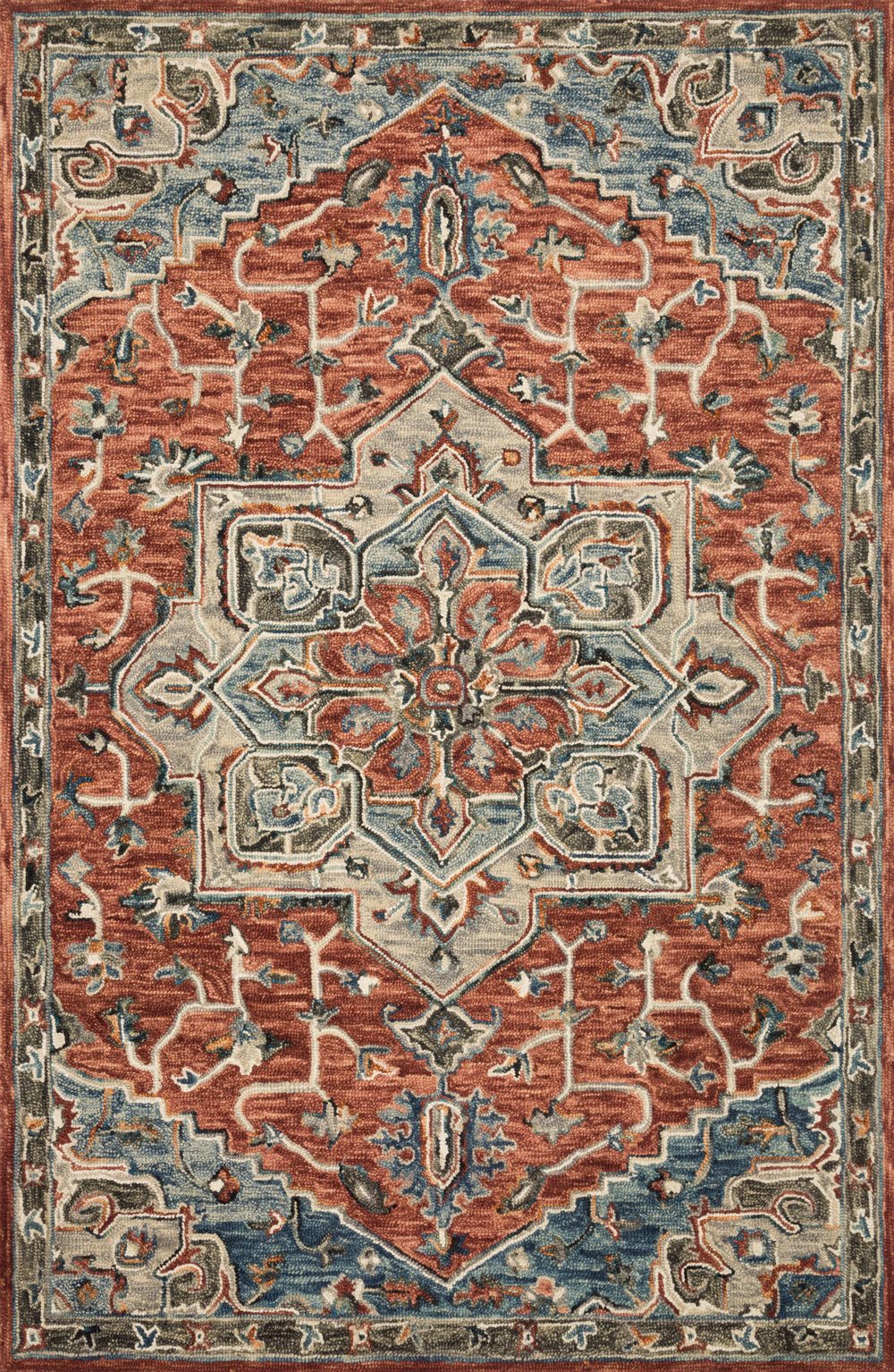 Loloi - Area Rug - Victoria Red/Multi Rug - Union Lighting Luminaires Décor