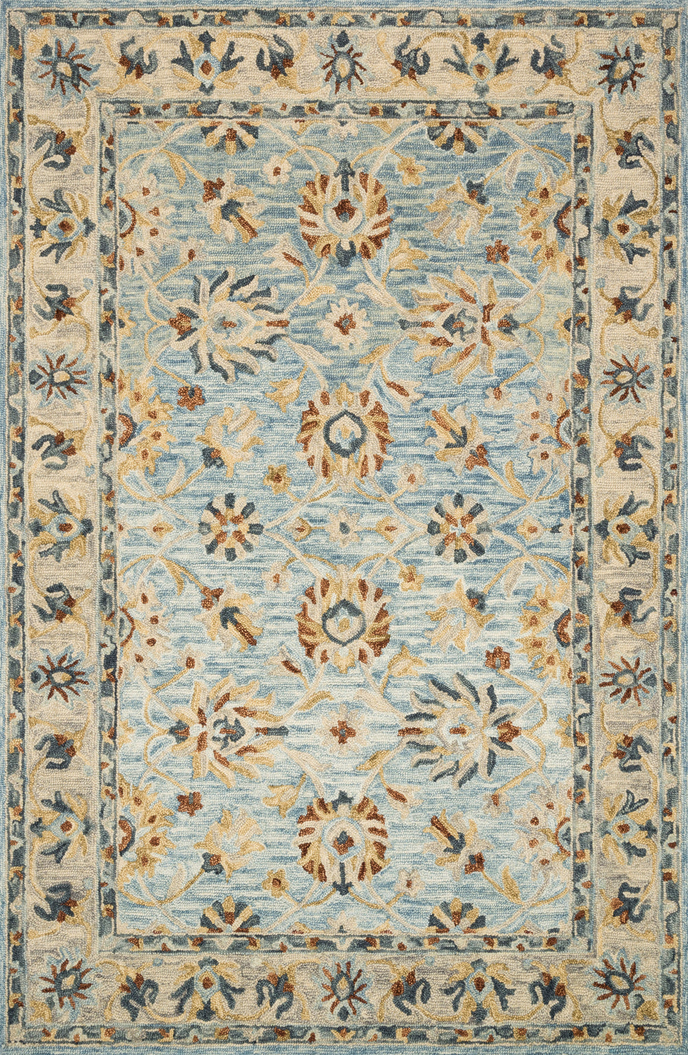 Loloi - Area Rug - Victoria Lt.Blue/Natural Rug - Union Lighting Luminaires Décor