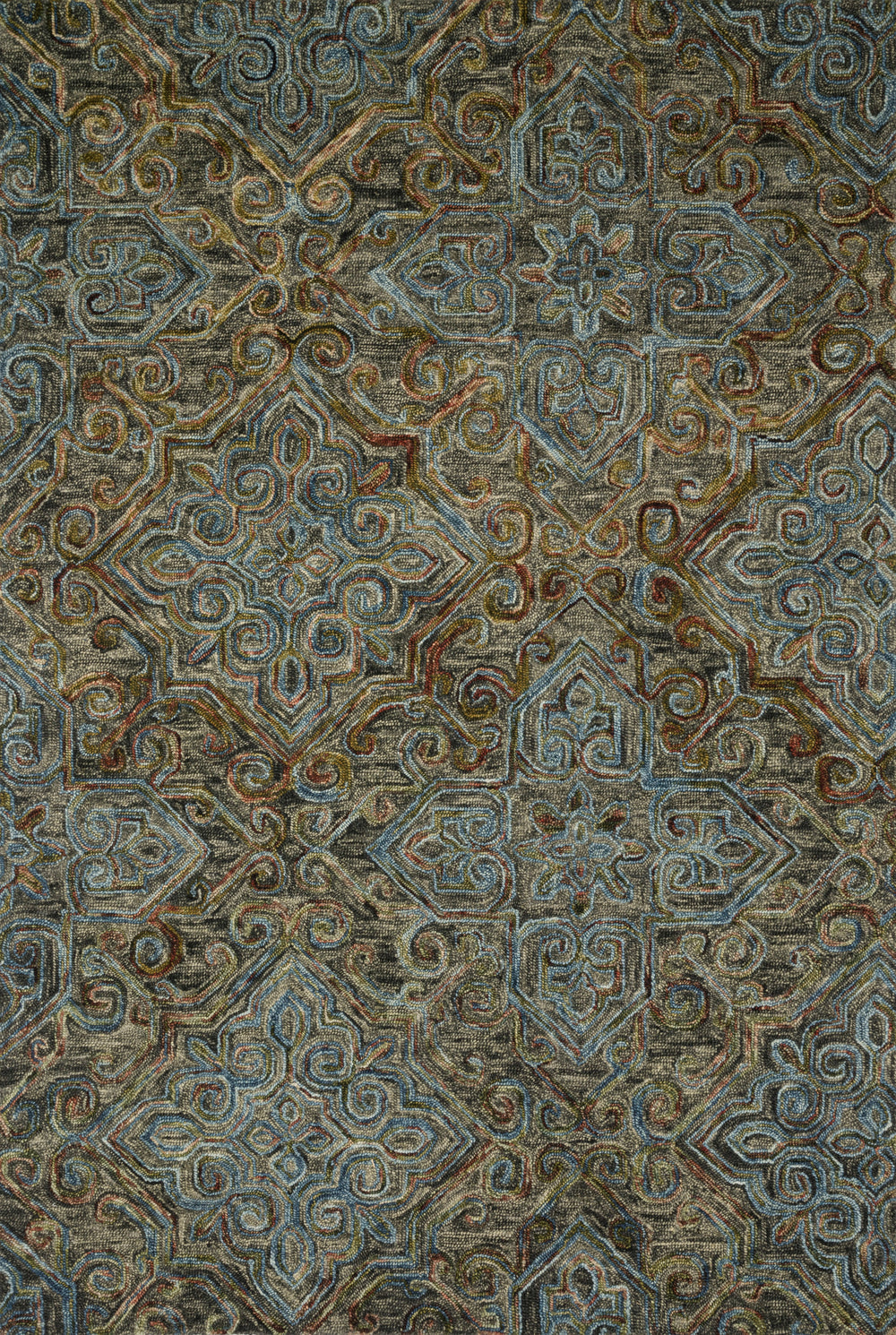 Loloi - Area Rug - Victoria Charcoal/Multi Rug - Union Lighting Luminaires Décor