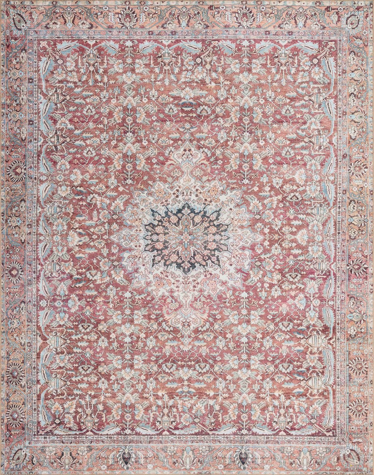 Loloi - Sample Rug - Wynter Tomato/Teal Rug — Union Lighting & Decor