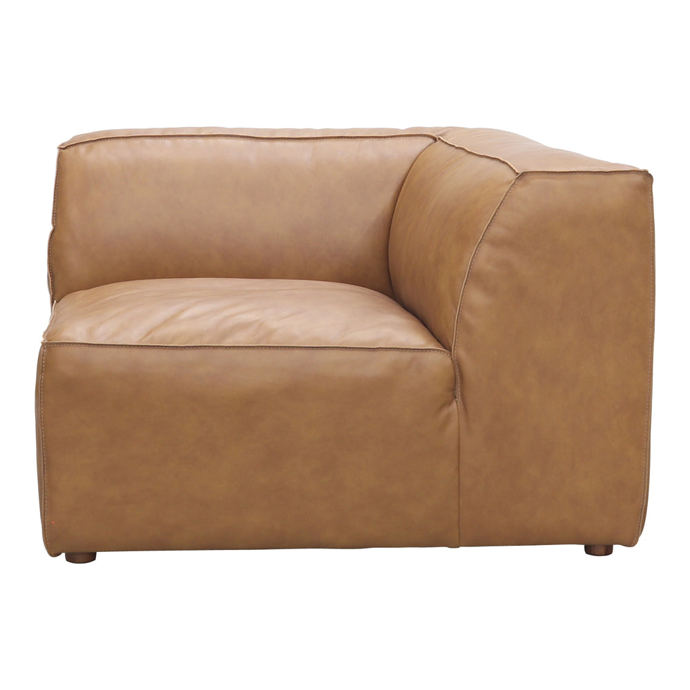 Forme de chaise d'angle sonoran cuir bronzé