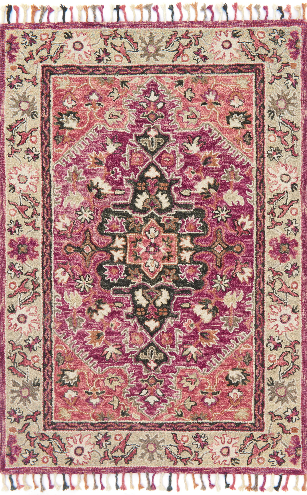 Loloi - Area Rug - Zharah Raspberry/Taupe Rug - Union Lighting Luminaires Décor