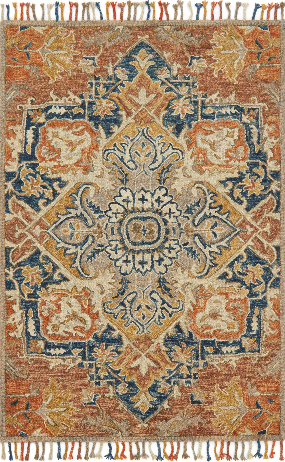 Loloi - Area Rug - Zharah Rust/Blue Rug - Union Lighting Luminaires Décor