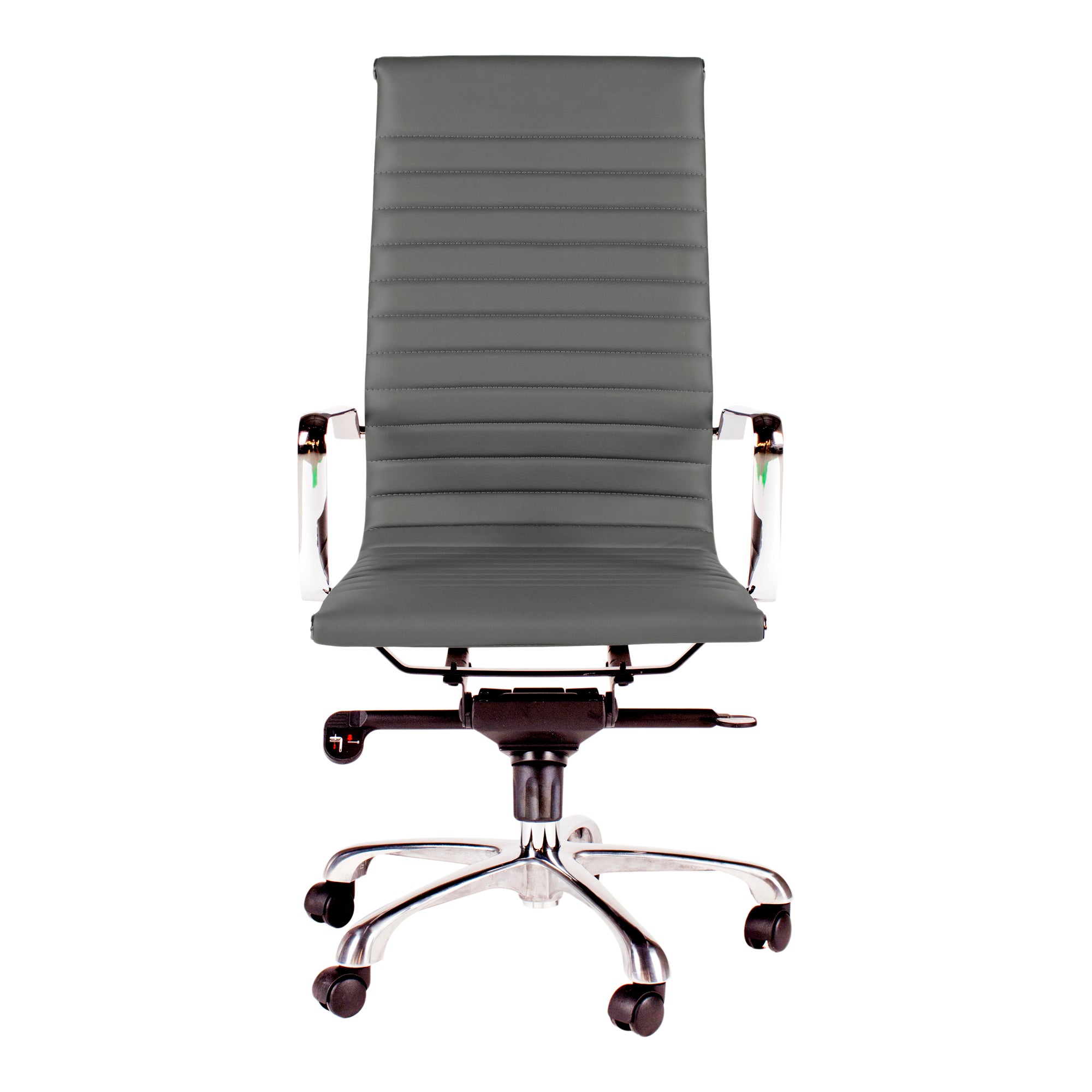 Studio Office Chair High Back Grey Vegan Leather