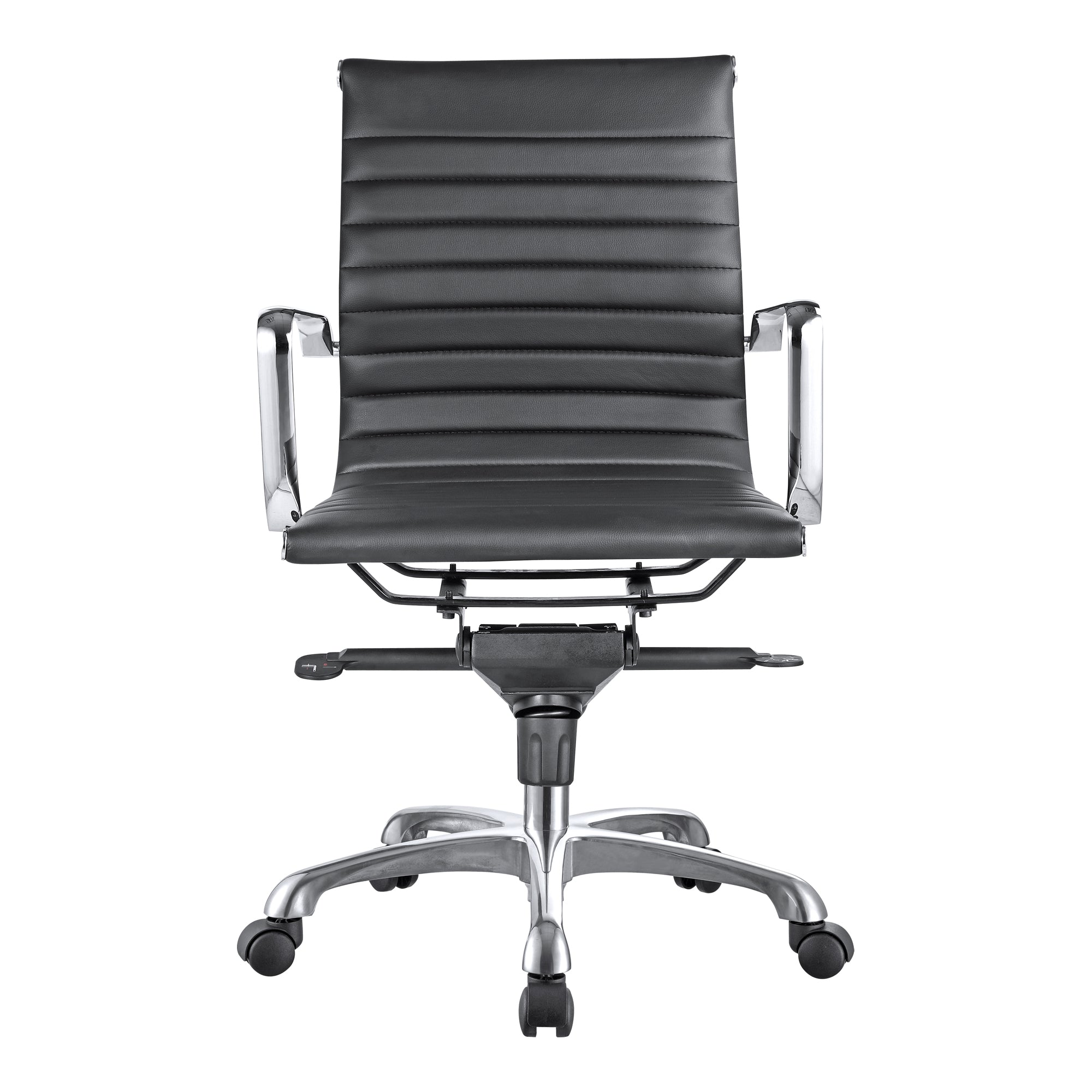 Studio Office Chair Low Back Black Vegan Leather